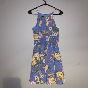 I.N. San Francisco dress light blue flower pattern